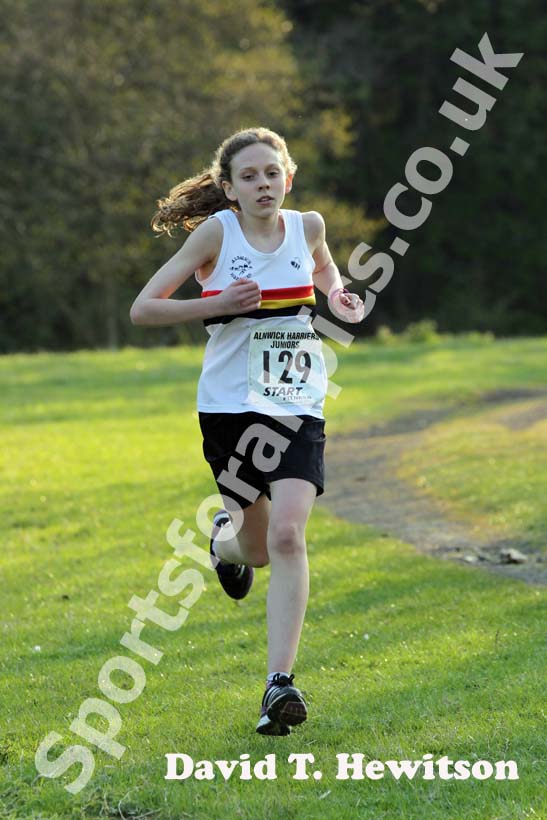 Rosie Murton (Alnwick) wins the womens 3k Junior Fun Run, Les Allcorn Memorial 10k, Alnwick.